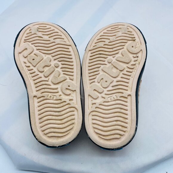 Native Jefferson Water Shoes Clogs Child Size 5 Beige Peach Black Slip On Light - Picture 8 of 8